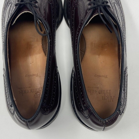 Allen Edmonds Townley Burgundy Leather Wingtip Dress Shoe 4777 Size‎ 9 - Picture 7 of 12